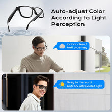 Load image into Gallery viewer, Maznviso A6 Photochromic Smart Glasses | Music &amp; Calls | Blue Light Blocking | Sport &amp; Daily Wear