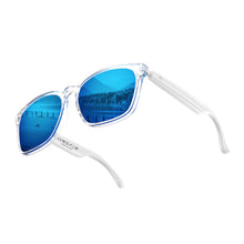 Load image into Gallery viewer, White_frame_smart_sunglasses_with_blue_lenses_1