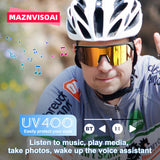 Maznviso C1 Sport Bluetooth Audio Sunglasses | Polarized UV400 | Clear Calls | Cycling & Outdoor