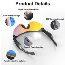 Load image into Gallery viewer, Maznviso C1 Sport Bluetooth Audio Sunglasses | Polarized UV400 | Clear Calls | Cycling &amp; Outdoor