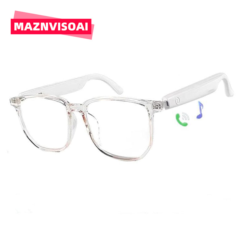 Maznviso C8 Pro Bluetooth Smart Glasses | Music & Calls | Blue Light Blocking | Unisex