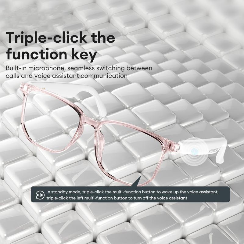 Maznviso C8 Pro Bluetooth Smart Glasses | Music & Calls | Blue Light Blocking | Unisex